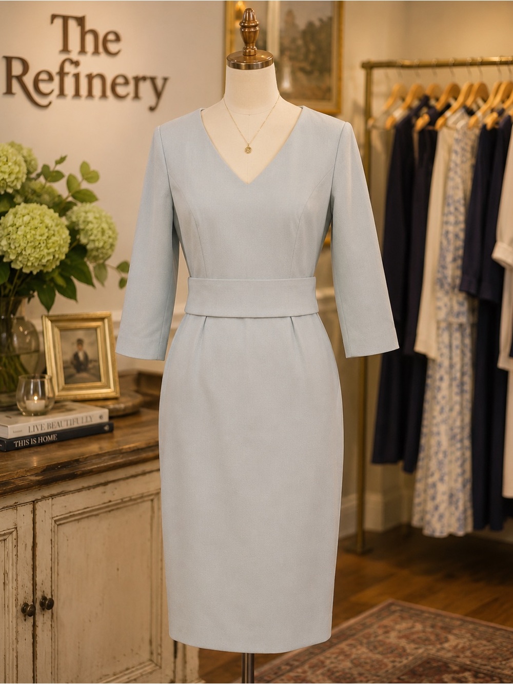 GOAT - Wool Crepe Tailored Sheep Dress NWT